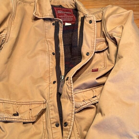 Abercrombie & Fitch Vintage Wool blend Blanket Lined Chore Coat Medium - Picture 4 of 15